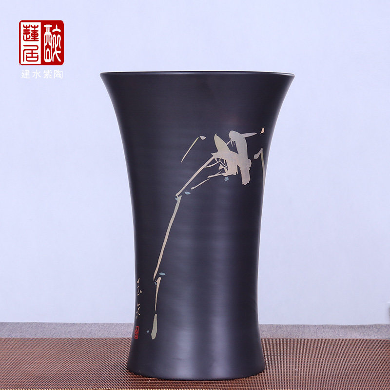 云南建水紫陶花盆兰花盆花道盆盆景/紫陶兰花盆-小、大号 R03 R05
