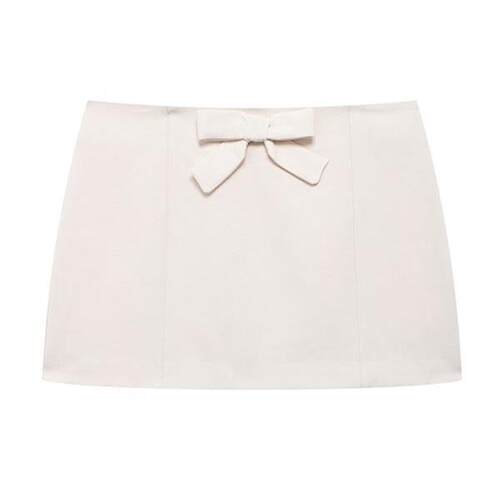N 35629 Fashion Butt Design Bow Mini Skirt 包臀蝴蝶结短裙