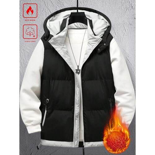 V 15046 Casual Hooded Sleeves Vest 休闲连帽马甲