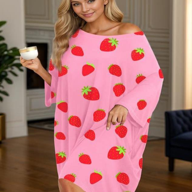 代发速卖通亚马逊跨境新款睡裙竹纤维码女士睡衣