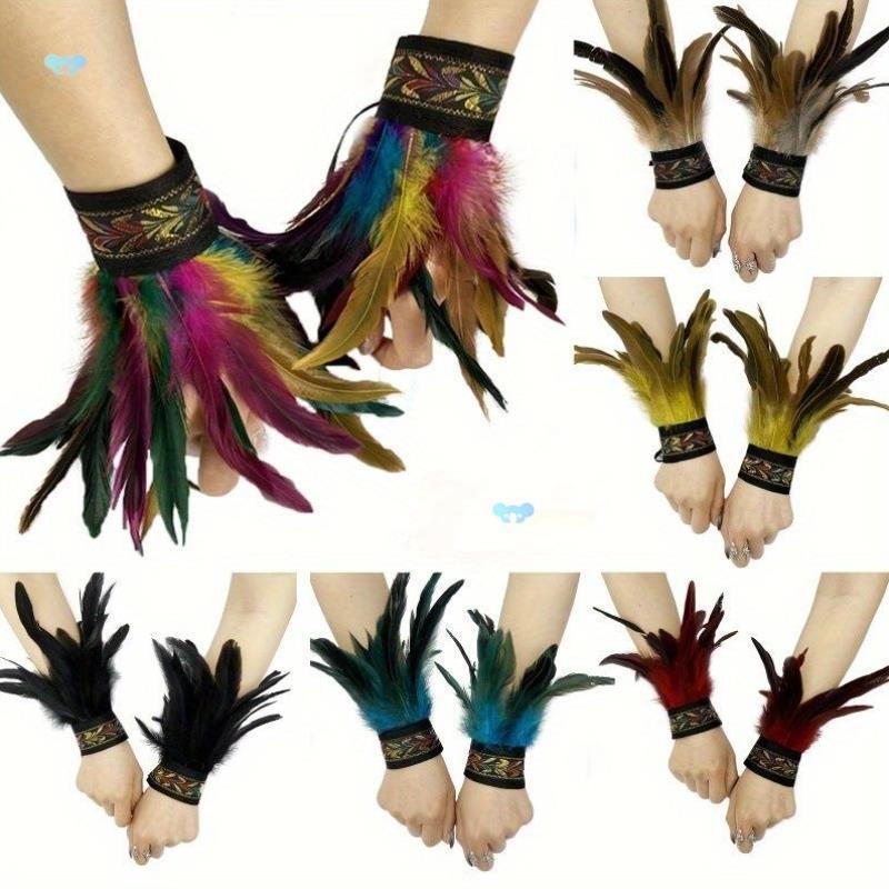 Gothic Ethnic yle Fingers Gloves wh Artificial