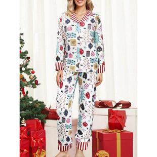 Y 20760 Christmas Theme Long Sleeve Pajama Set 圣诞主题家居