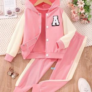 Tracksu Cozy Block 2pcs Color Casual Sleeve Girls Long