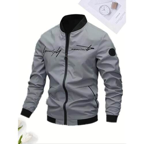 C 33425 Men's Embroidered Baseball Jacket 绣花棒球服