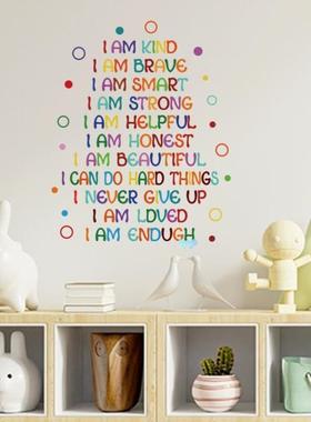 Colorful Inspirational Quote Wall ickers Reusable pvc跨境