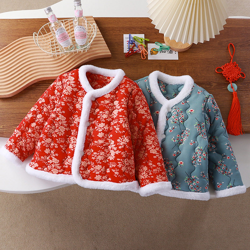 儿童拜年服婴幼儿三层夹棉加厚民族风东北宝宝大花袄外穿保暖上衣,童装/婴儿装/亲子装,棉袄/棉服,淘宝优惠券,粉丝福利购,淘宝优惠卷