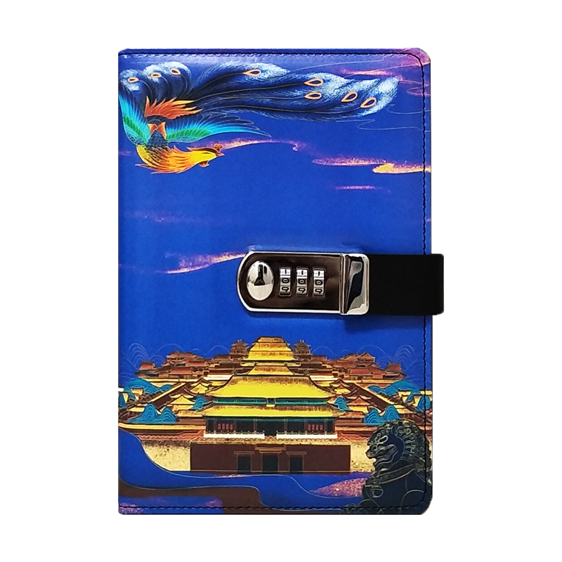 简约唯美多功能指纹带锁日记本