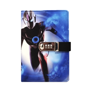 A5一二年级儿童密码本带锁日记本小学生男孩密码锁笔记本田字格皮本可爱个性本子个性简约创意记事本文具奖品