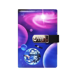 小学生密码本方格日记本儿童男孩密码锁笔记本田字格带锁可爱个性本子女孩简约创意记事本儿童节礼物文具皮本