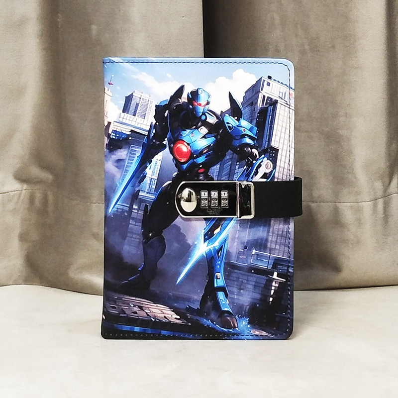 儿童节礼物小学生密码本带锁日记本儿童男孩密码锁笔记本田字格带锁可爱个性本子简约创意记事本文具卡通皮本