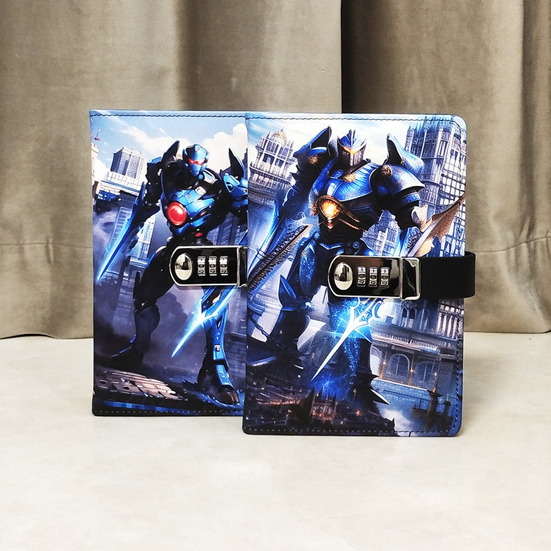 儿童密码本小学生日记本带锁笔记本加厚多功能密码锁记事本可爱卡通文艺精致手账本复古创意礼品本子网红皮本