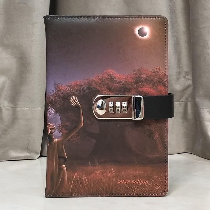 密码本带锁日记本中小学生笔记本子文艺精致记事本小清新厚复古欧式手账本韩国个性创意儿童日记本密码锁本子