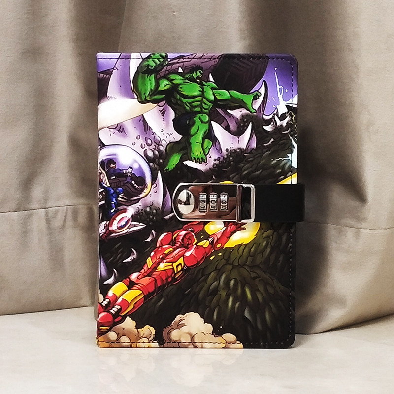 A5密码本中小学生带锁日记本密码锁笔记本子儿童简约创意男生女生记事本可爱卡通手账本个性少女心多功能本子