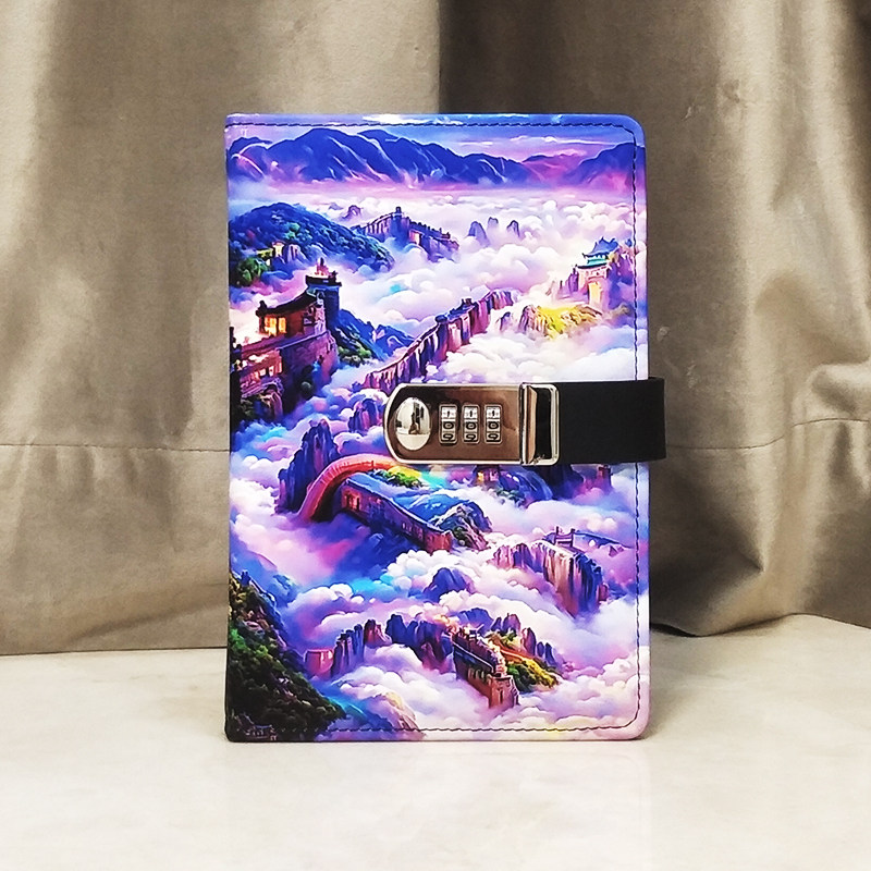 儿童密码本小学生日记本带锁笔记本子加厚创意文具加密手账本密码锁记事本文艺精致记录本小清新礼品本子礼物