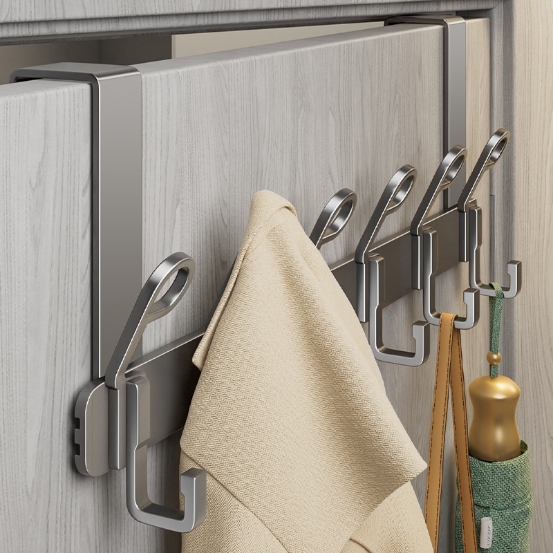 门后挂钩挂衣架免打孔门上卧室衣服挂架墙上壁挂门背式收纳置物架