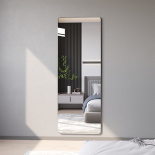 玻璃镜子挂墙上全身镜贴墙自粘壁挂式玄关全身镜黏贴式全身镜家用