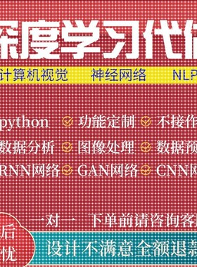 python代编程深度学习代码代做跑代码指导调试模型训练辅导接单