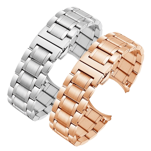 适配西铁城精钢表带BN0193 BN0190 CA0718男不锈钢手表带22mm钢带