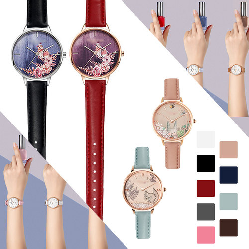 真皮手表带女适配Victoria Hyde维多利亚海德VH表带针扣配件12mm