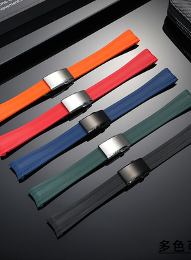 皇致适用帝舵Tudor碧湾1958系列弧形氟橡胶手表带M79030N腕带20mm