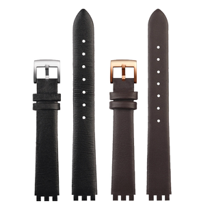 适配斯沃琪Swatch真皮手表带LW143 YSS317G 心曲LK292G表链12mm女