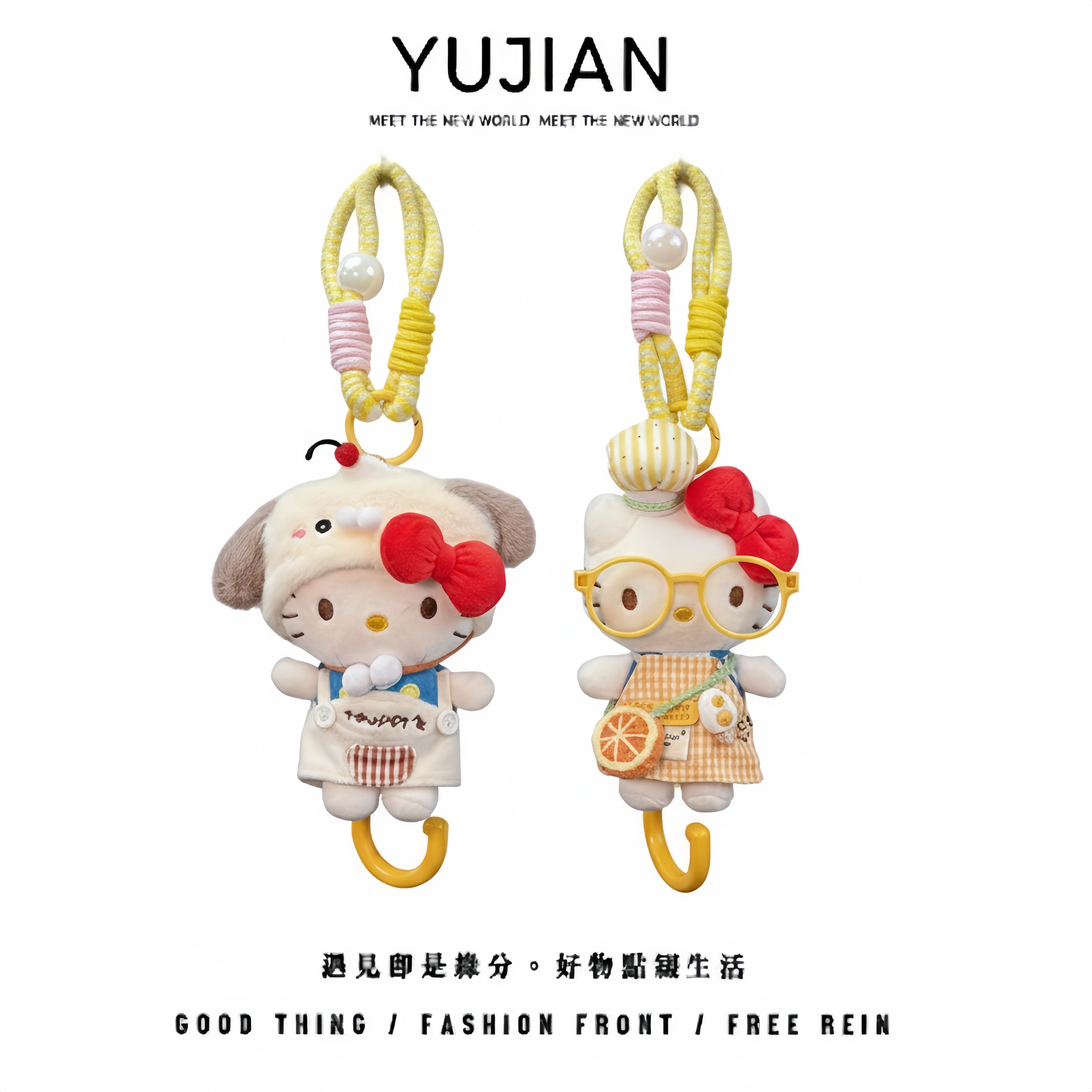 Hellokitty汽车挂钩车载凯蒂猫可爱卡通挂钩座椅挂钩车载挂钩甜美