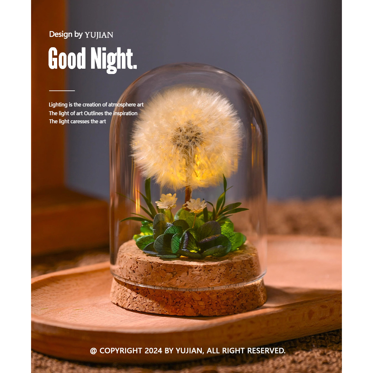 YUJIAN丨Blowball蒲公英永生干花礼物送同学女友情人节母亲丨金簪