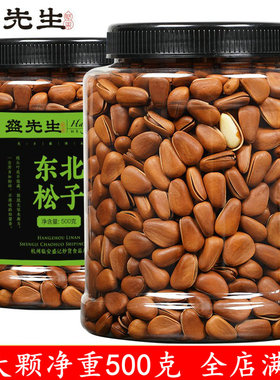 新货特大东北松子净重500克原味小包装黑龙江开口松籽孕妇坚果仁