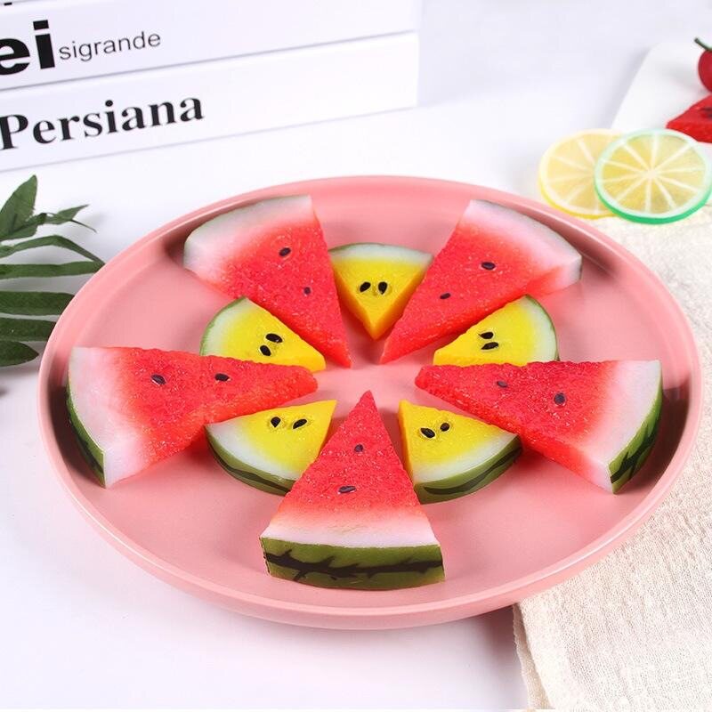 模型小西瓜片塑料切片西瓜片食物拍摄仿真装饰弥猴桃摆件小水果
