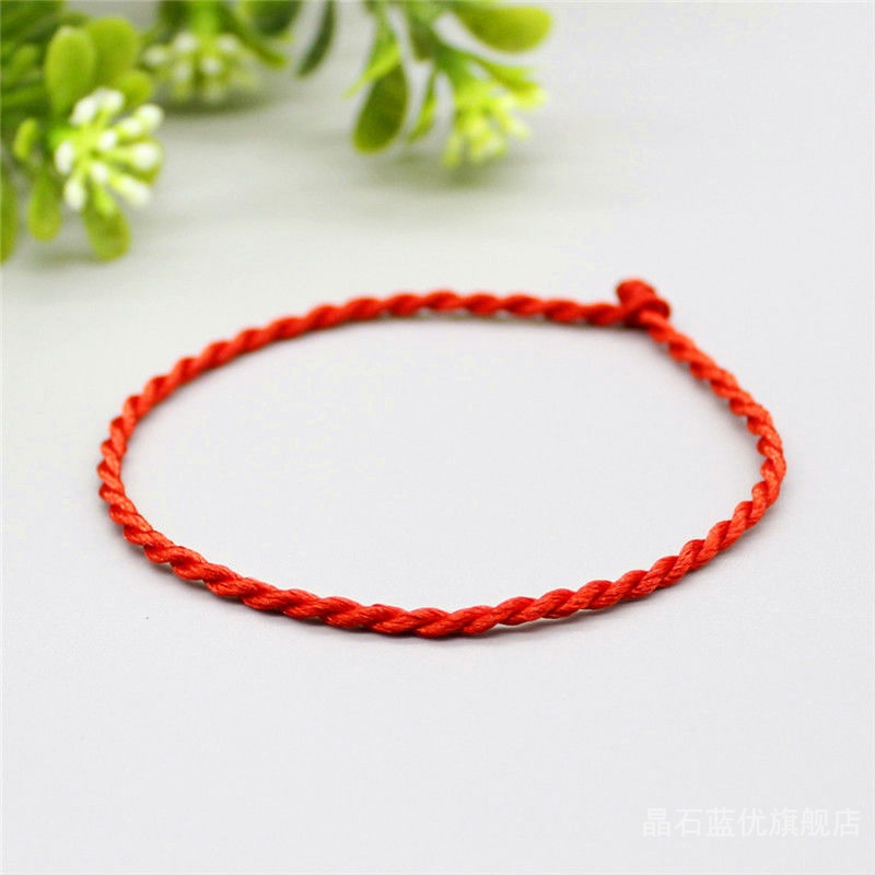 脚上戴的红绳子挂绳脚绳细款手绳手链脚上学生男生新款珠本命年