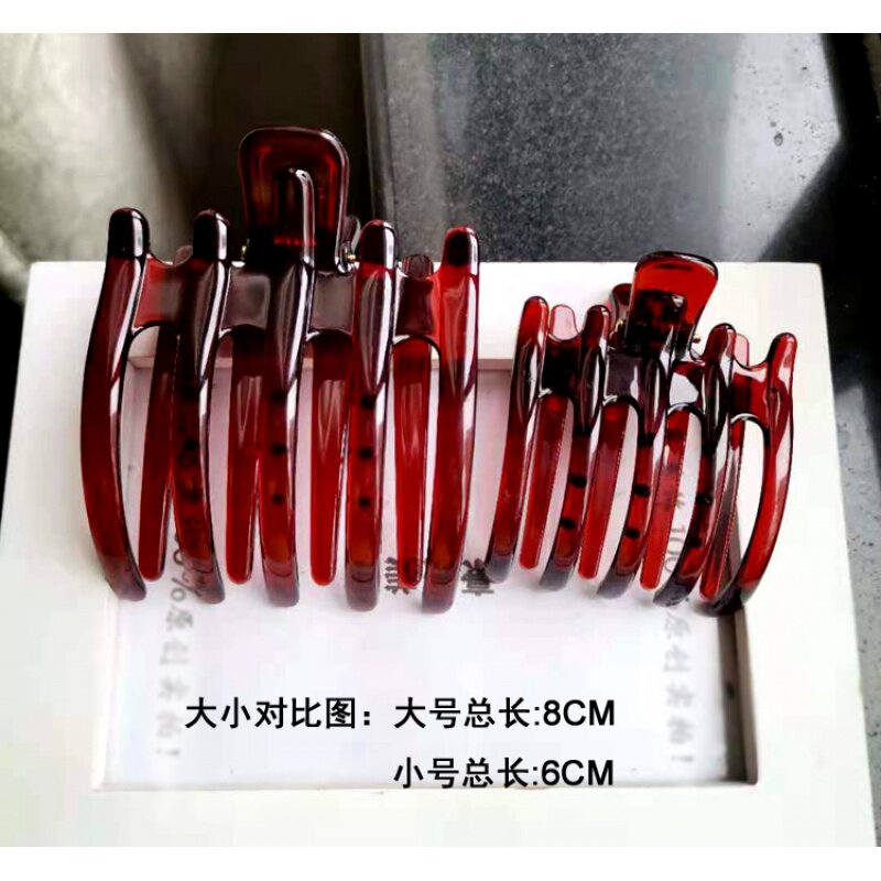 女士黑色抓夹三齿横夹 中号塑料发夹发卡马尾抓夹弹簧夹发饰