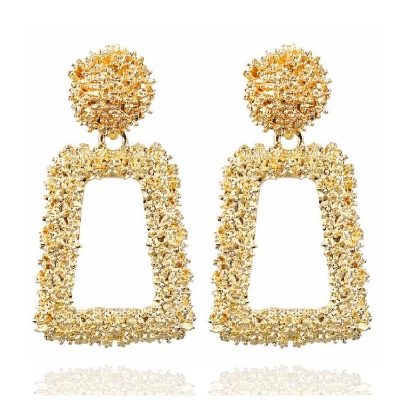 欧美夸张金属喷漆几何梯形复古时尚个性合金电镀耳环,饰品/流行首饰/时尚饰品新,耳环,淘宝优惠券,粉丝福利购,淘宝优惠卷