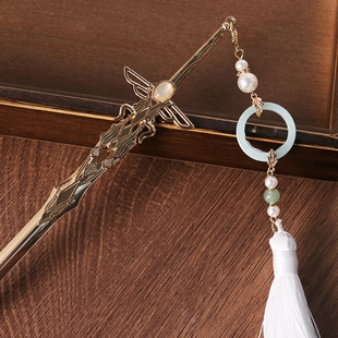 国风发簪子简约簪娘暗器宫廷剑客宝剑仙剑发簪超仙仙女盘发旗袍女