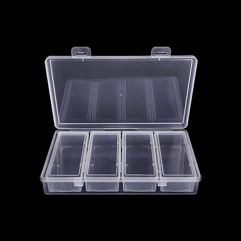 透明盒收纳盒配件盒美甲钻分格耳钉小零件工具盒包装盒双扣美甲盒,收纳整理,首饰盒,淘宝优惠券,粉丝福利购,淘宝优惠卷
