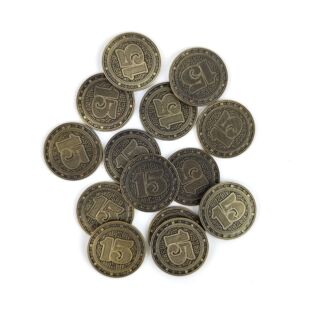 游戏币桌游电镀卡牌工业革命游戏币虚拟货币金属代币益智钢镚筹码