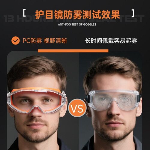 硅胶防工业高清防雾眼镜飞溅