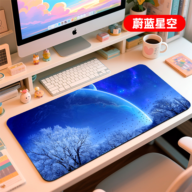鼠标垫超大号办公快捷键盘垫男女生高颜值电竞游戏电脑桌垫子定制