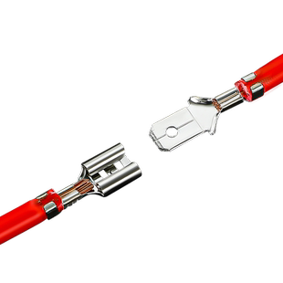 6.3插簧插片接线端子线鼻子铜鼻子端子电线连接器快接头电线卡扣