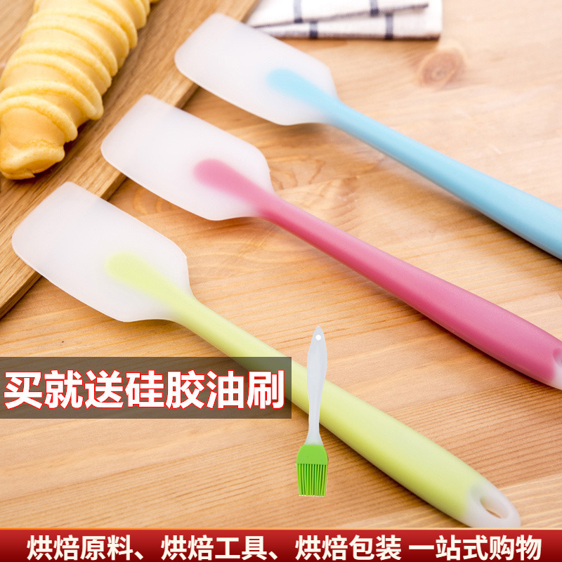 烘焙工具 大号一体式硅胶刮刀 做蛋糕奶油耐高温橡皮搅拌抹刀28cm