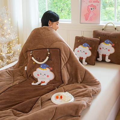 两用抱枕被子二合一加厚加绒