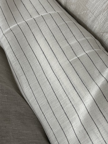15支汉麻色织条纹 水洗宽幅面料 适合做床品服装