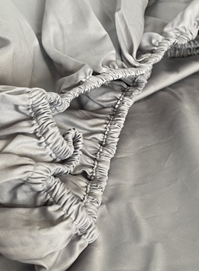 床笠 ??180*200cm高35cm 亮灰色  脏脏粉 高支高密精梳长绒棉  u.