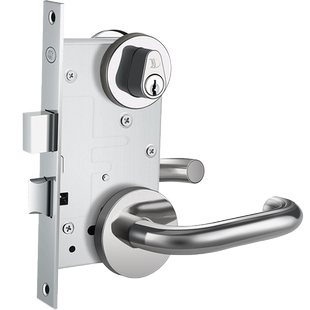 不锈钢防火门锁全套通用型消防门锁芯通道管道配件把手消防管道锁