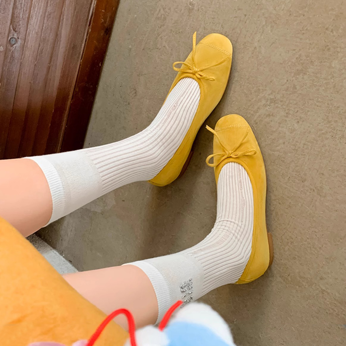 软羊皮法式绝美平底单鞋