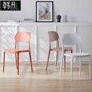 餐椅简约现代家用餐厅凳子可叠放北欧餐桌椅网红加厚塑料靠背椅子