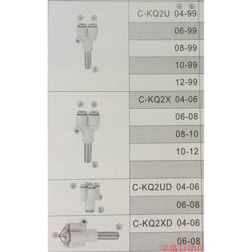 正CKT五通Y型变径快插C-KQ2UD04\KQ2UD06\KQ2XD04\KQ2XD06-06-08