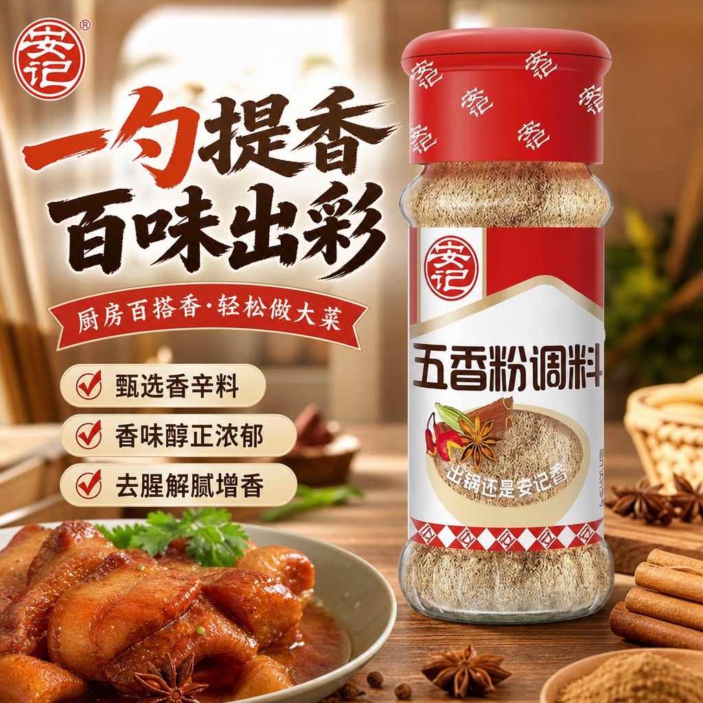 安记五香粉调味料18g/瓶家用图片