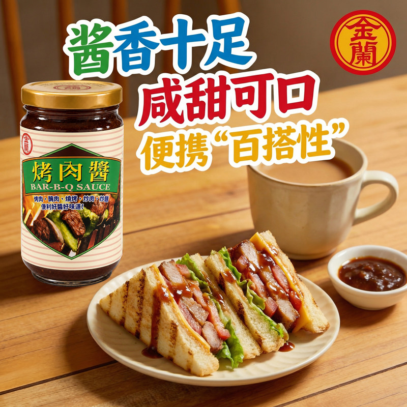 台湾原装金兰烤肉酱240g/瓶家用万用腌制红烧炒菜调料