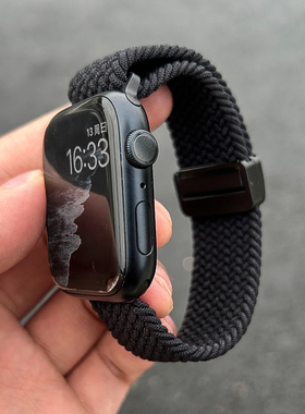 MeicoolTime尼龙编织磁吸手表带适用applewatchs11苹果iwatch1098