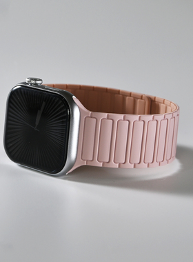 夏季硅胶磁吸手表带适用苹果手表s11表带iwatch109applewatch表带